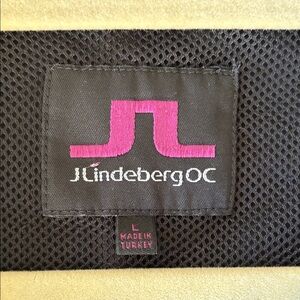 J.Lindeberg Black Jacket with White Logo